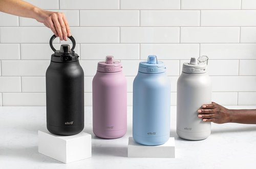 Ello Hydra 64oz Half Gallon Vacuum Insulated Stainless Steel Jug - Locking Lid for Easy Transport