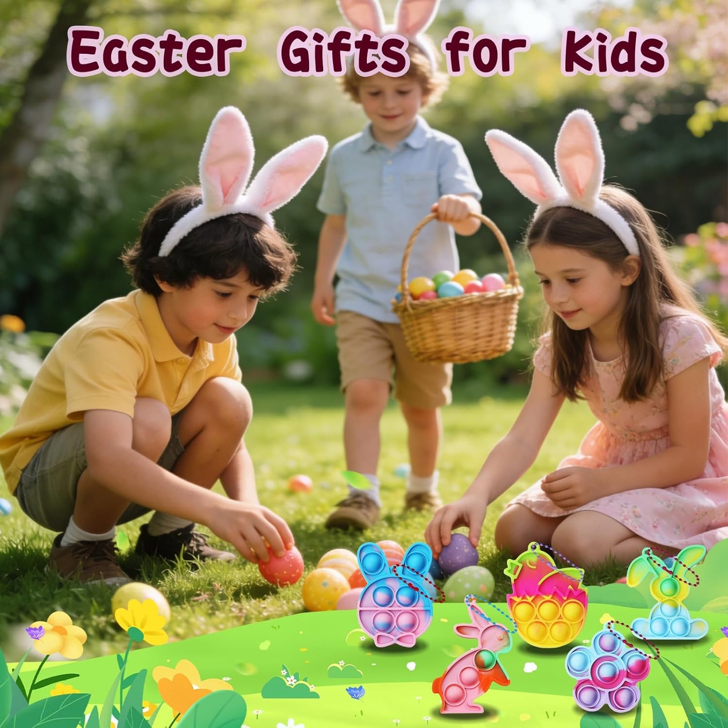 Skiennix 84Pcs Easter Party Favors - Fun Egg Fillers & Fidget Toys for Kids | Perfect for Goodie Bags