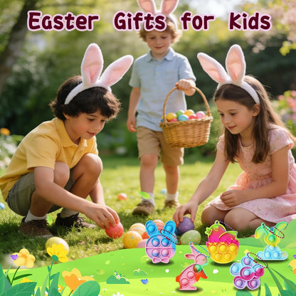 Skiennix 84Pcs Easter Party Favors - Fun Egg Fillers & Fidget Toys for Kids | Perfect for Goodie Bags