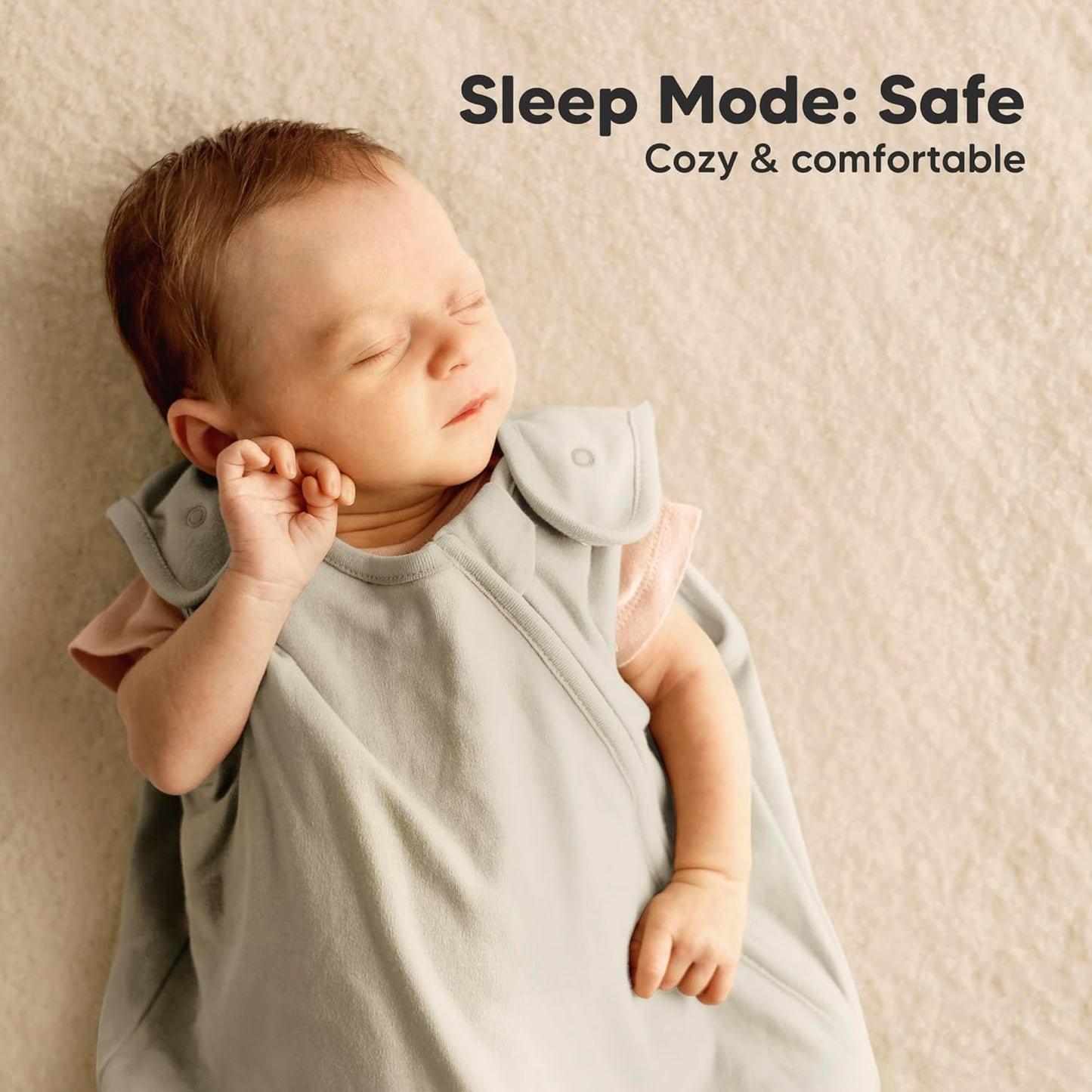 Skiennix Organic Baby Sleep Sacks - Soft & Breathable 100% Cotton Wearable Blankets | 0.5TOG, 6-18 Months (Glacier, M)