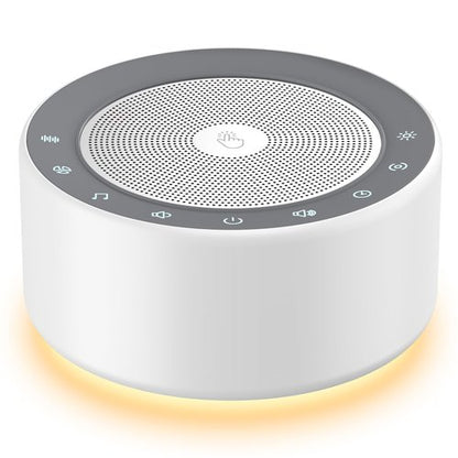 Kipcush White Noise Machine with Night Light – Nursery Sound Machine with Soft Non-Glare Lamp, 30 Soothing Sounds, 8 Color Lights, Up to 8-Hour Timer for Baby & Adults