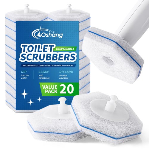 Compatible with Clorox Toilet Wand – Disposable Toilet Brush Head Refills (20 Count), Wand Not Included
