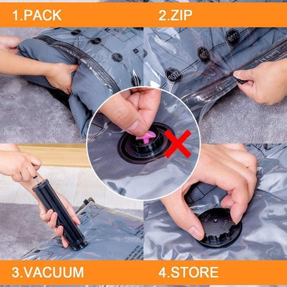 GONGSHI Vacuum Storage Bags - Space Saver Seal Bags for Clothing & Travel | 36 Combo Set