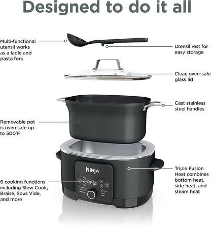 Ninja® 12-in-1 PossibleCooker™ PLUS - 8.5-Qt Multi-Cooker with Sous Vide & Proof | Nonstick, Oven Safe to 500°F | Black