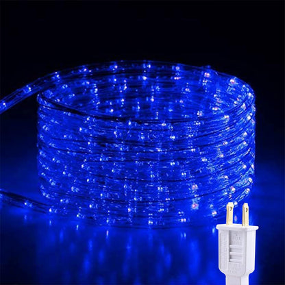 Skiennix 100ft LED Rope Lights - Waterproof & Flexible Tube Lighting with 8 Modes | Blue for Garden, Patio & Parties