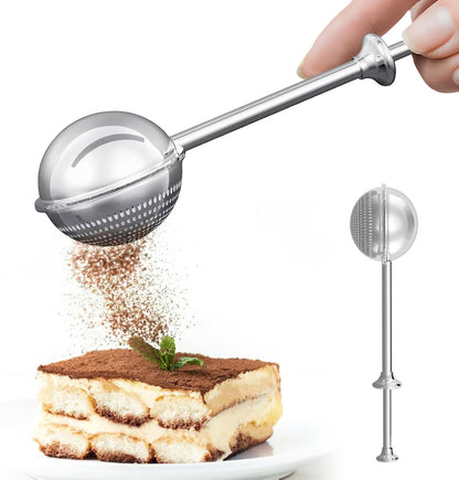 Skiennix Flour Sifter - One-Handed Stainless Steel Baking Tool for Flour, Sugar & Spices