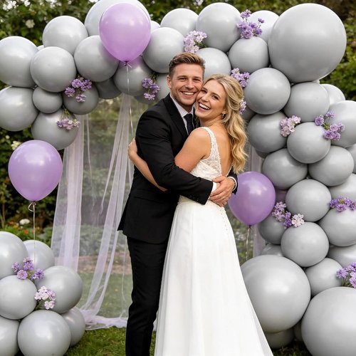 110pcs Grey Latex Balloons - 12 Inch Balloons for Birthday Parties, Baby Showers & Weddings