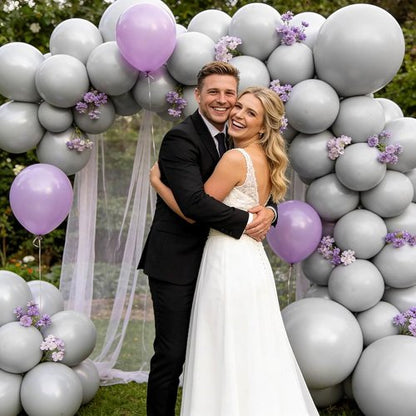 110pcs Grey Latex Balloons - 12 Inch Balloons for Birthday Parties, Baby Showers & Weddings