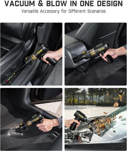 Fanttik Slim V10 Mix Cordless Car Vacuum - 4-in-1 Handheld Air Duster with Smart LED Display & 16kPa Suction Power