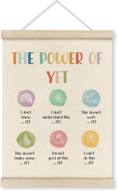 HRQKO Growth Mindset Poster Hanger Frame - Inspiring Mental Health Wall Art, 12x16 Inch