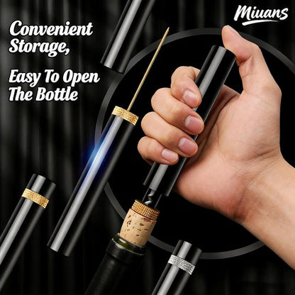 Aeropop Wine Opener, Aero Pop Wines Openers, Needle Type Wines Bottle Openers, Portable Air Pressure Wine Opener, for Home, Restaurant, Party (1, Silver)
