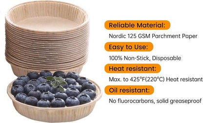 Bake Choice Mini Tart Pans - 50pcs Non-Stick 4-Inch Disposable Baking Tins | Oven & Microwave Safe