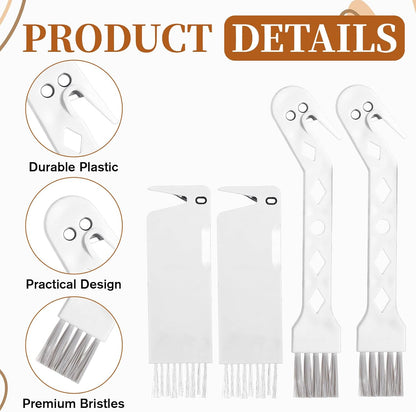Skiennix Handheld Vacuum Brush Cleaner - 2-in-1 Roller Tool for Universal Vacuum | 4 PCS Set (White)