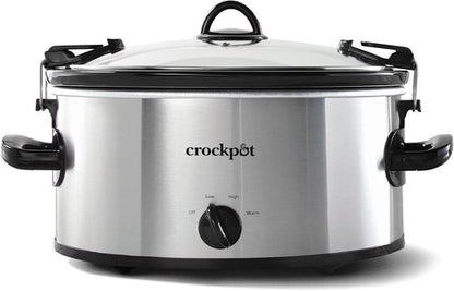Crock-Pot 6-Quart Oval Slow Cooker - Portable Cook' N Carry Design in Silver Finish