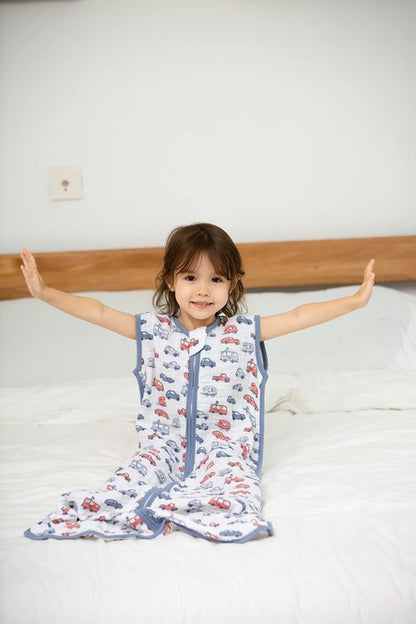 TADO MUSLIN Baby Sleep Sack 2-4 T Baby Wearable Blanket 100% Organic Cotton 0.5 TOG Toddler Sleep Sacks 2‑Way YKK Zipper Soft 4 Layers Muslin 2T 3T 4T Car Truck