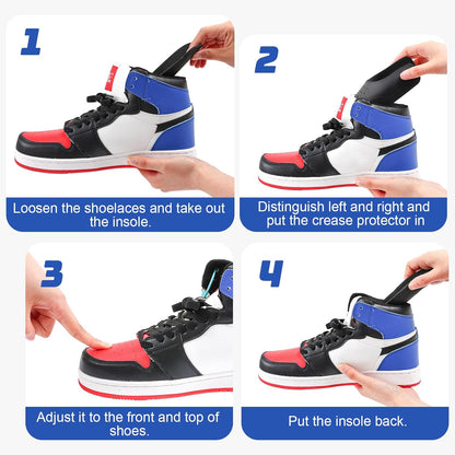 Skiennix Sneaker Crease Protectors - Prevent Creases for Air Force, Jordan, Dunk Low | Men's 7-13, Women's 5-9