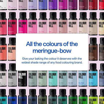 Colour Mill Aqua Blend Water-Based Food Coloring - Botanical Pack, 20ml in Dusk, Latte, Lilac, Olive, Rose & Sage