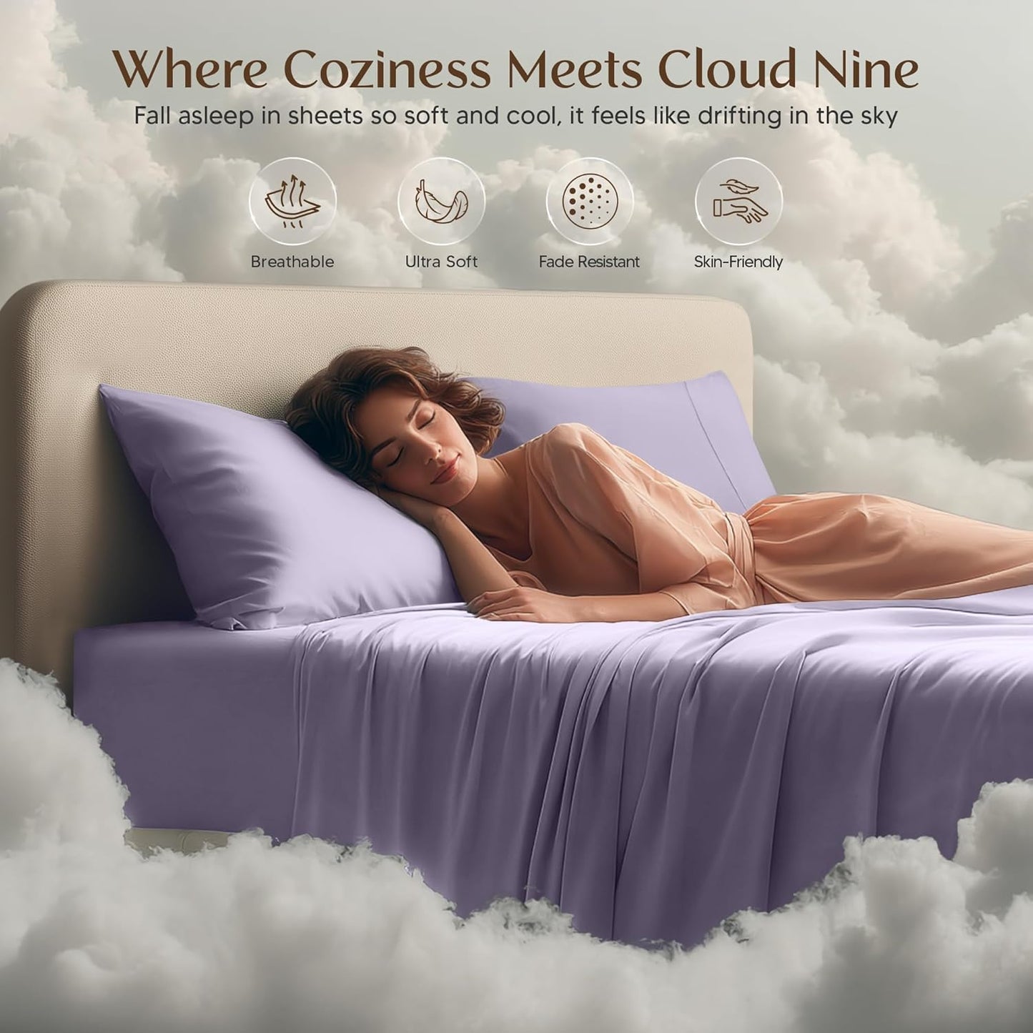 Utopia Bedding Twin XL Sheet Set - Soft Microfiber 3-Piece Bed Sheets in Lavender | Oeko-Tex Certified