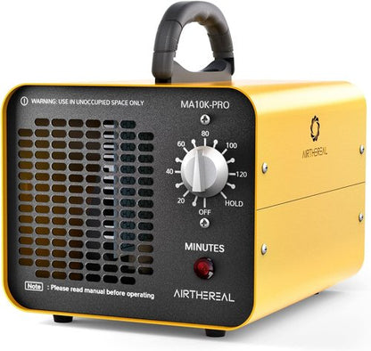 Airthereal MA10K-PRO Ozone Generator - High Capacity Odor Remover for 3500+ Sq Ft | Yellow Home Ionizer
