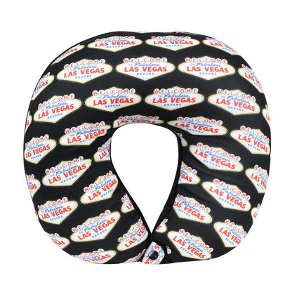 Las Vegas - Cloudz Destinations - Microbead Travel Neck Pillow - Black