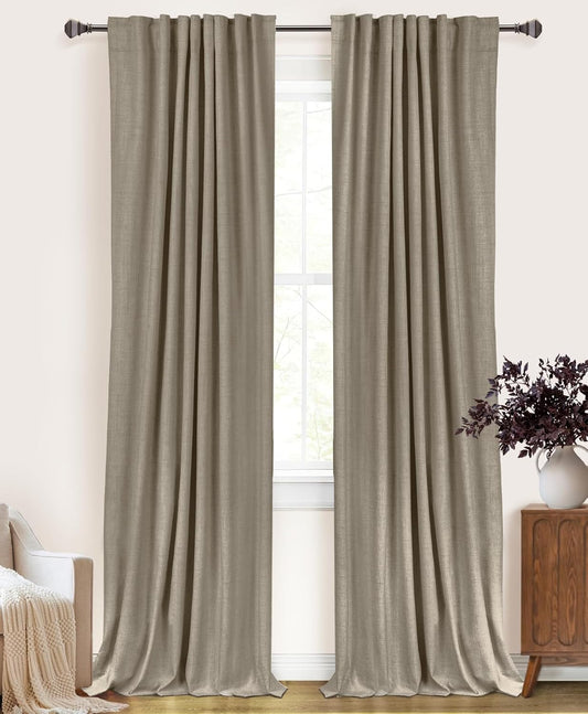 Skiennix Blackout Curtains - 100% Blackout Thermal Insulated Drapes, 50" W x 72" L, 2 Panels Set