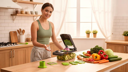 Skiennix Onion Cutter | Multifunctional Vegetable Chopper & Mandoline Slicer - Ideal for Easy Food Prep