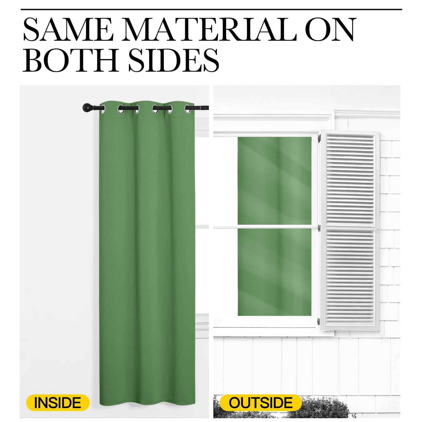 NICETOWN Froest Green Blackout Curtains 78 inches Length for Living Room, 2 Panels, 55" Wide, Thermal Insulated Decoration Drapes for Bedroom Window