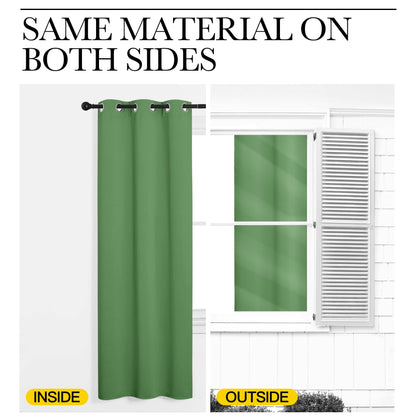 NICETOWN Froest Green Blackout Curtains 78 inches Length for Living Room, 2 Panels, 55" Wide, Thermal Insulated Decoration Drapes for Bedroom Window