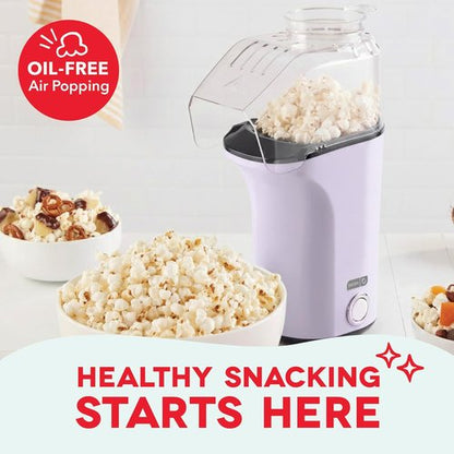 DASH Hot Air Popcorn Popper - 16 Cups Capacity with Measuring Cup & Butter Melter | Lavender