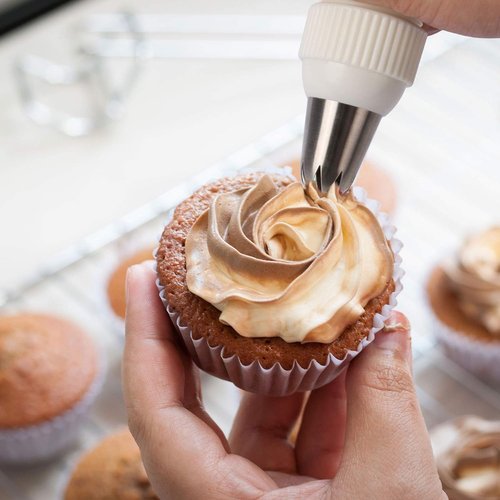 Kasmoire 11-Piece Extra Large Stainless Steel Piping Tip Set | Professional Cake Decorating Nozzles