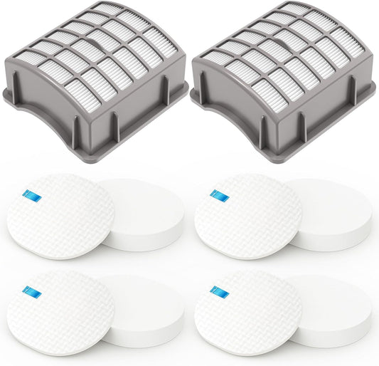 Colorfullife 4 Foam & 2 Post-Motor Filters - Compatible with Shark Navigator & Rotator NV70, NV80, NV90