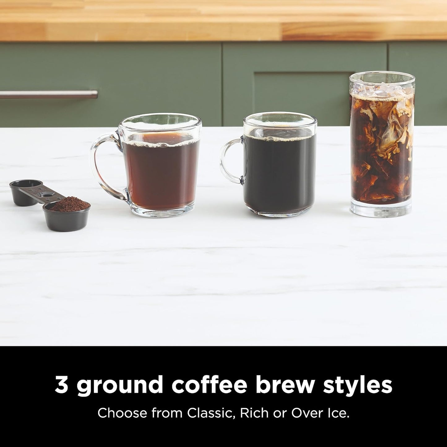 Ninja Espresso Maker - 3 Brew Styles & Built-in Frother | Single-Serve Coffee & Nespresso Compatible, Black