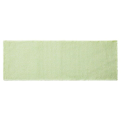 TYUU Waffle Runner Rug Bathroom, Boho Bathroom Rugs Non Slip Washable Long Super Absorbent Quick Dry Cute Bath Mat Farmhouse Bath Decor, 72"x24" Pale Green