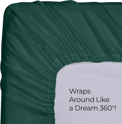 Utopia Bedding Twin Fitted Sheet - Deep Pocket Soft Microfiber - Fade Resistant & Easy Care | Emerald