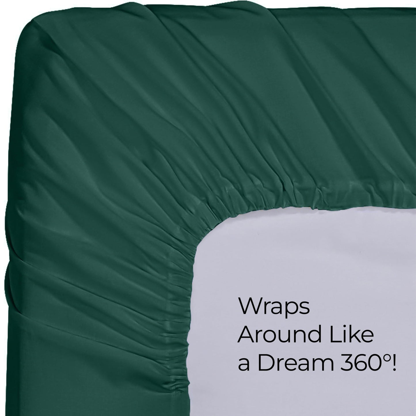 Utopia Bedding King Fitted Sheet - Bottom Sheet - Deep Pocket - Soft Microfiber - Shrinkage and Fade Resistant - Easy Care -1 Fitted Sheet Only (Emerald)