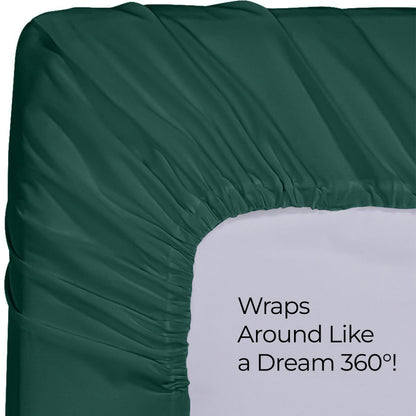 Utopia Bedding King Fitted Sheet - Bottom Sheet - Deep Pocket - Soft Microfiber - Shrinkage and Fade Resistant - Easy Care -1 Fitted Sheet Only (Emerald)
