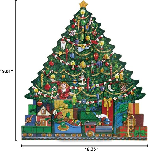 Byers' Choice Christmas Tree Advent Calendar - Festive Holiday Decor | Unique Collectible Design