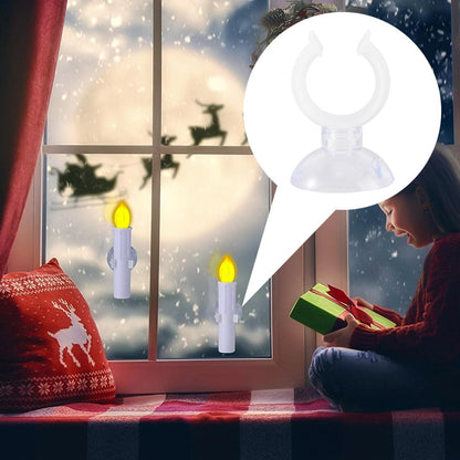 Skiennix Candle Holder Clamps - 6 Pack Suction Cups for Christmas & Valentine's Day | 20mm Size
