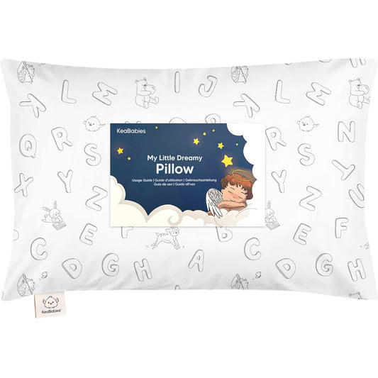 My Little Dreamy Toddler Pillow - Organic Cotton Travel Bed Pillow with Soft, Breathable Case | 13x18 Inches, Machine Washable for Ages 2-5