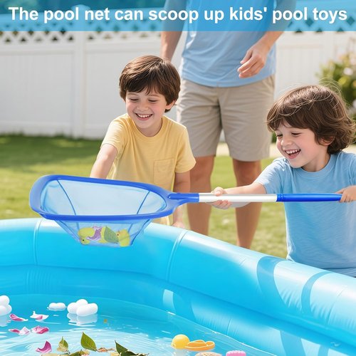 Hot Tub Pool Skimmer Net - 13'' Aluminum Pole with Ultra Fine Mesh for Efficient Leaf & Debris Cleaning