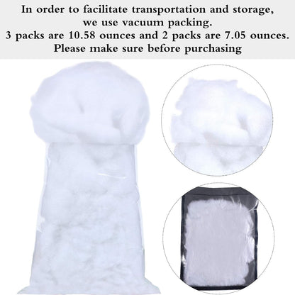 Shappy Christmas Fake Snow Decoration - 7.05 Ounce Fluffy White Cloud Fiber for Indoor Winter Decor