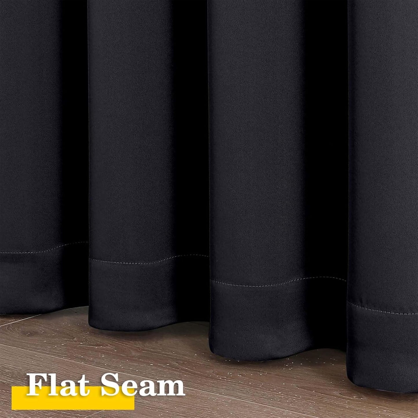 Skiennix Blackout Curtains - Soft Solid Room Darkening Thermal Insulated - 63 Inch Length, 2 Panels Set
