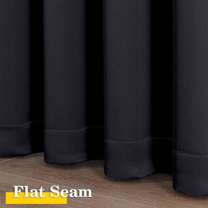 Skiennix Blackout Curtains - Soft Solid Room Darkening Thermal Insulated - 63 Inch Length, 2 Panels Set