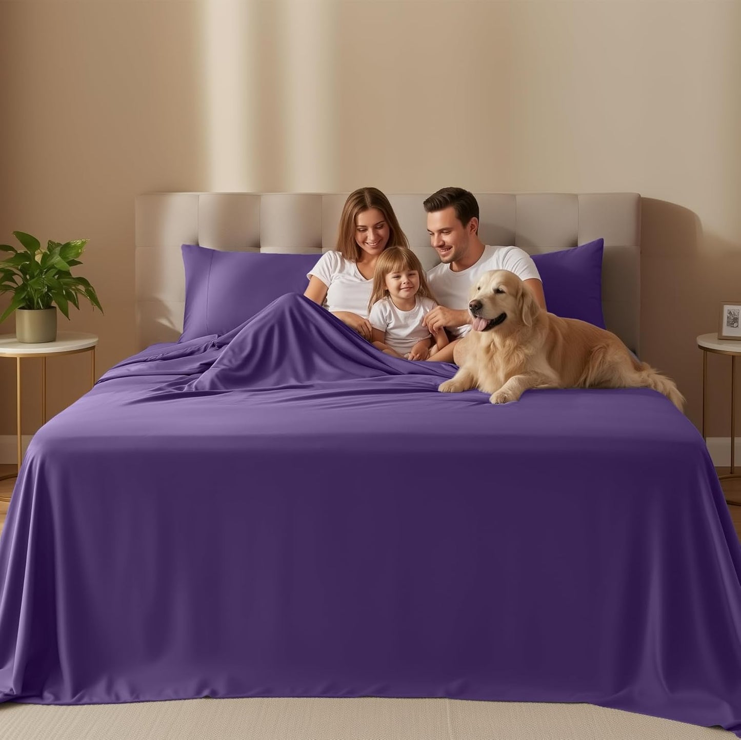 Utopia Bedding Full Size Sheet Set - Soft, Breathable Microfiber, 4-Piece in Eggplant | Oeko-Tex Certified