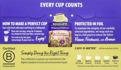 Bigelow Tea, Whispering Wildflowers Herbal Tea (Caffeine Free), 18 Count