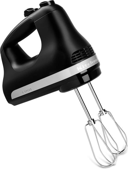 KitchenAid Hand Mixer - 5-Speed Ultra Power, Matte Black Finish for Effortless Mixing