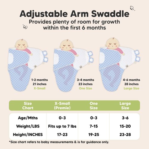 3-Pack Organic Baby Swaddle Sleep Sacks - Swaddles for Newborns, Infant 0-3 Months, Baby Girls, Boys, Soft & Snug Newborn Sleep Sack, Nursery Swaddling Blankets (Storm, OS)