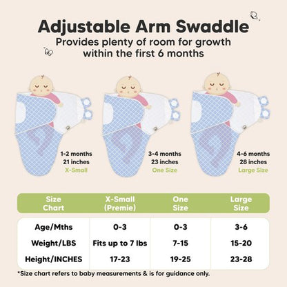 3-Pack Organic Baby Swaddle Sleep Sacks - Swaddles for Newborns, Infant 0-3 Months, Baby Girls, Boys, Soft & Snug Newborn Sleep Sack, Nursery Swaddling Blankets (Storm, OS)