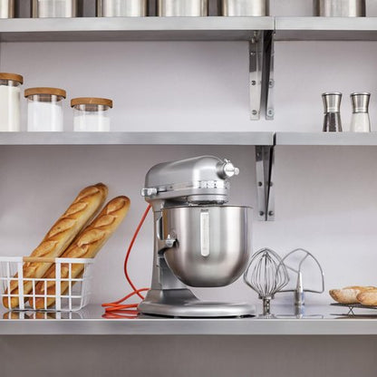 KitchenAid 8-Quart Commercial Countertop Mixer - 10-Speed Gear-Driven in Contour Silver