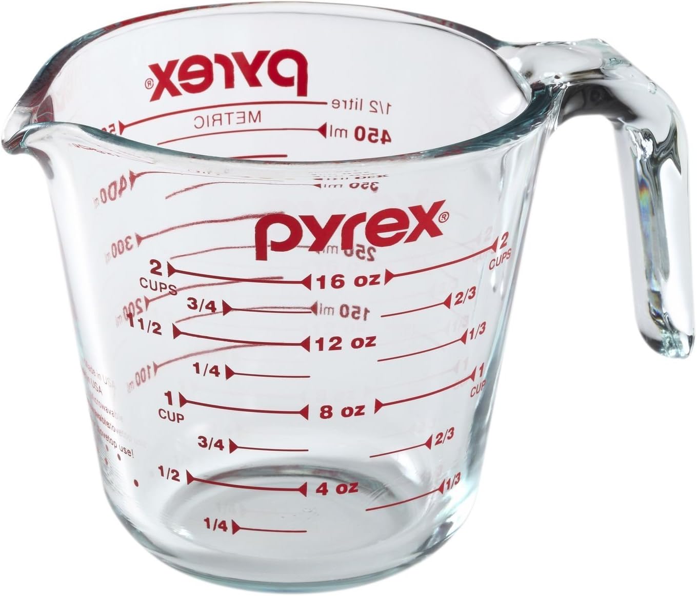 Pyrex Prepware Glass Measuring Set - 2-Piece 1-Cup & 2-Cup Clear Kitchen Essentials